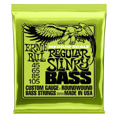 Ernie Ball REGULAR SLINKY MEDIUM SCALE BASS 45-105 струны для бас-гитары