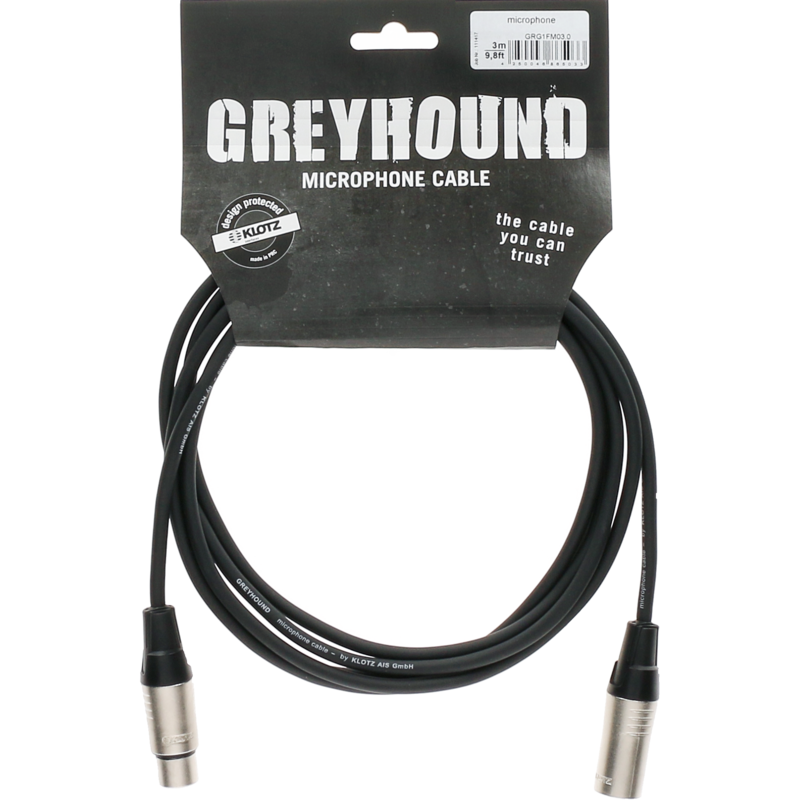 KLOTZ GREYHOUND 3m Microphone cable