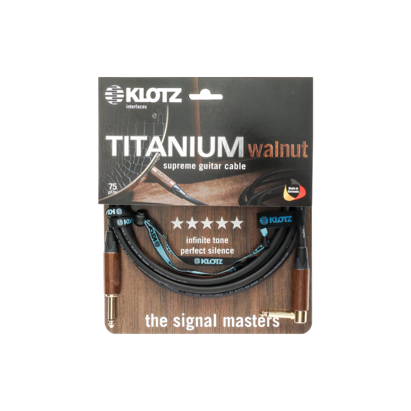 Гитарный кабель KLOTZ TITANIUM walnut 6m