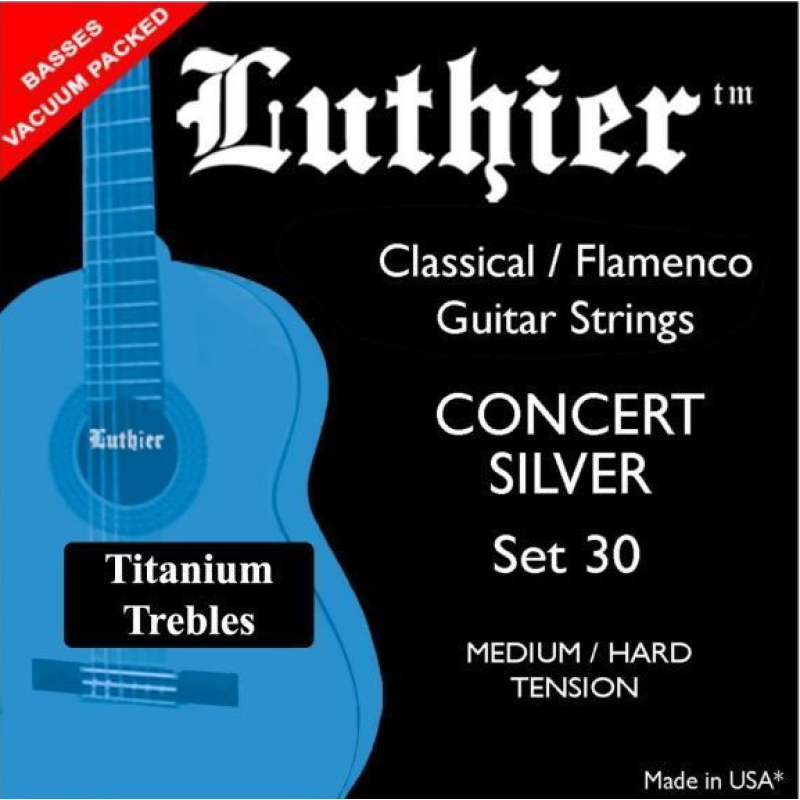 Luthier 30 concert silver titanium trebles струны для классической гитары