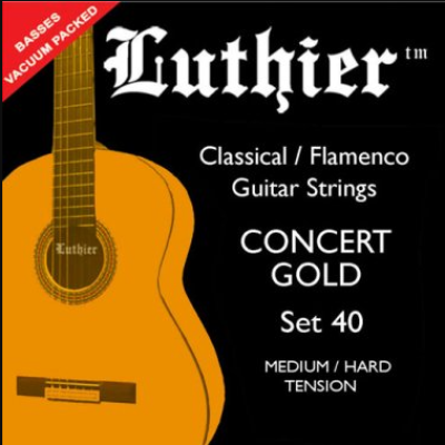 Luthier 40 concert gold classical guitar strings 